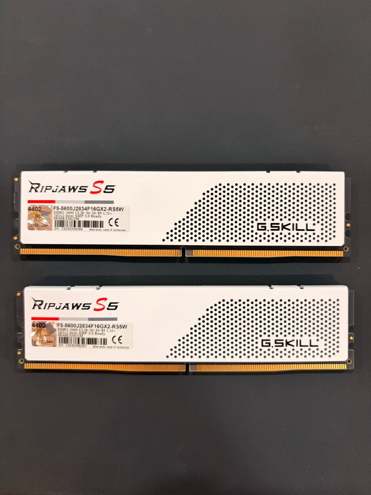 G.Skill Ripjaws S5 32GB (2x16GB) RAM DDR5 5600MHz F5-5600J2834F16GX2-RS5W