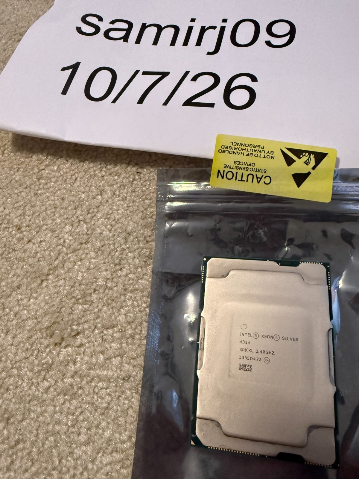 Intel Xeon Silver 4314 2.4GHz 16-Core 32-Thread LGA-4189 24MB 135W SRKXL CPU