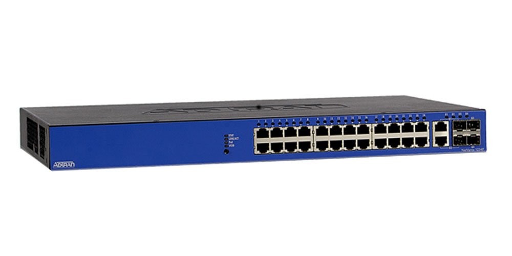 Adtran NetVanta 1234P Switch 24 Ports Managed Rack-Mountable Black/Blue