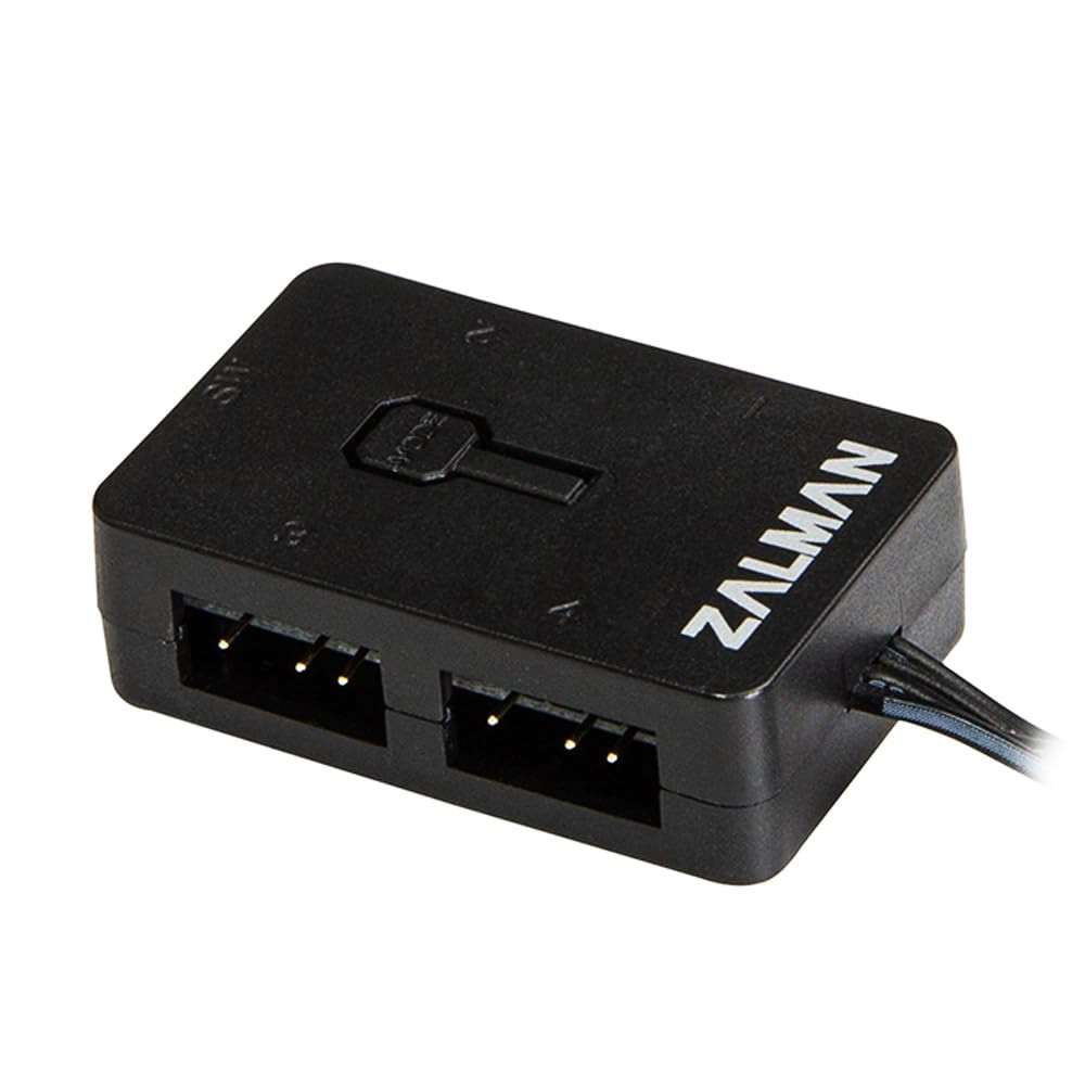 ARGB PC Fans Controller 4-Port Hub for 5V 3-Pin A-RGB, Easy Control Push Button
