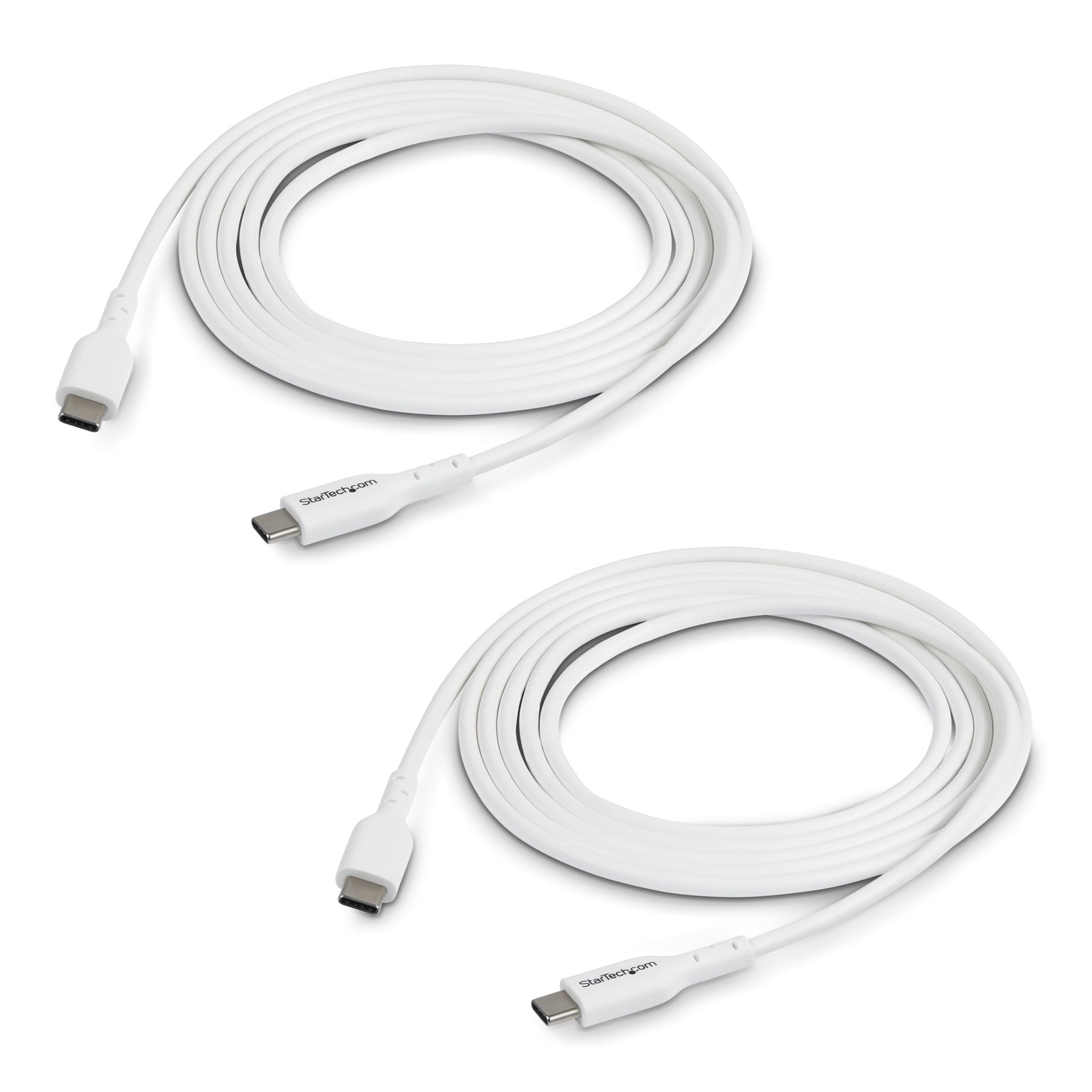 StarTech.com 3ft (0.9m) White USB-C Cable 2 Pack, 60W 3A Type-C 0.9m,