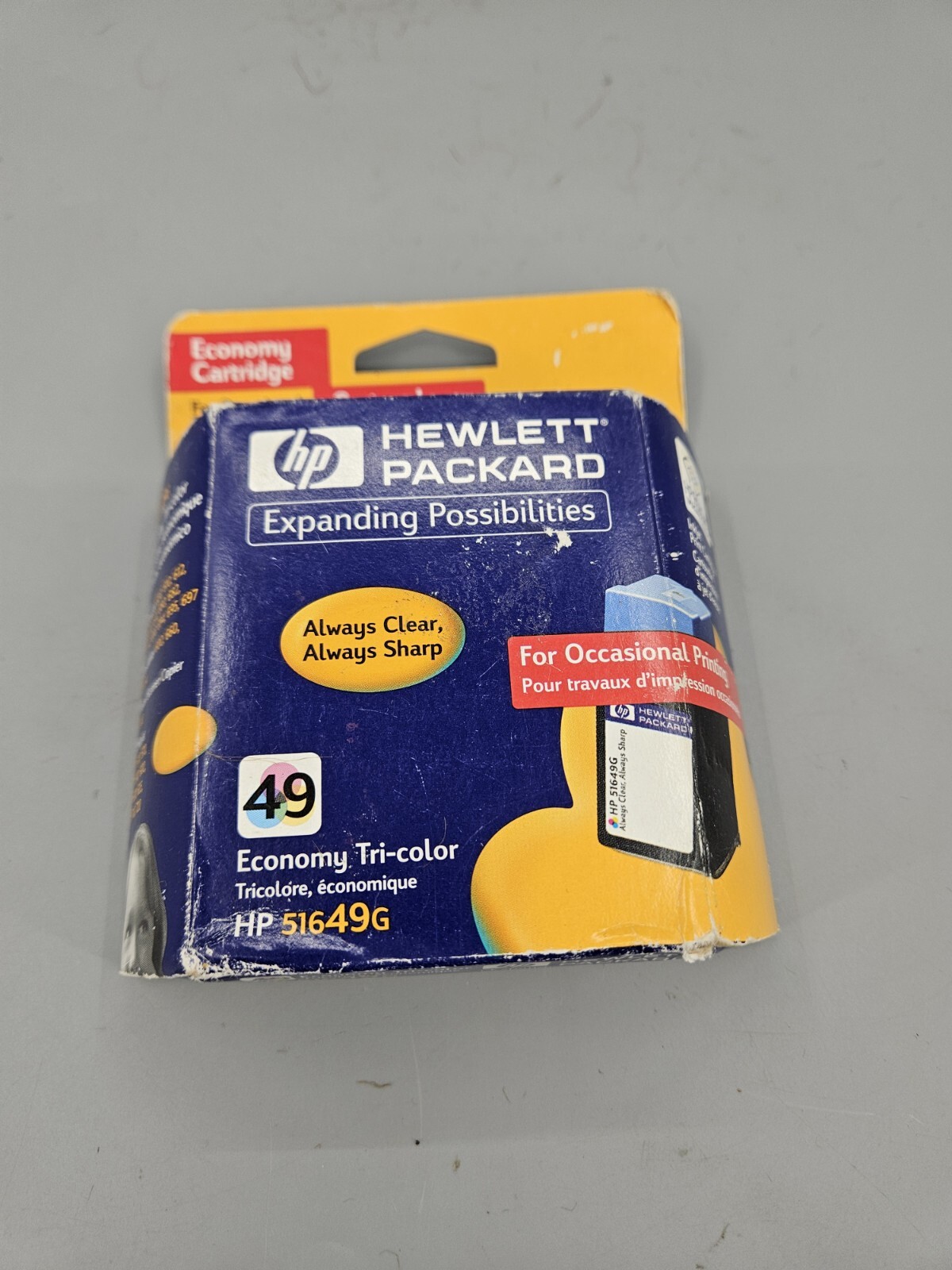 Genuine New HP 49 Ink Cartridge Tri-Color 51649A Exp April 2001