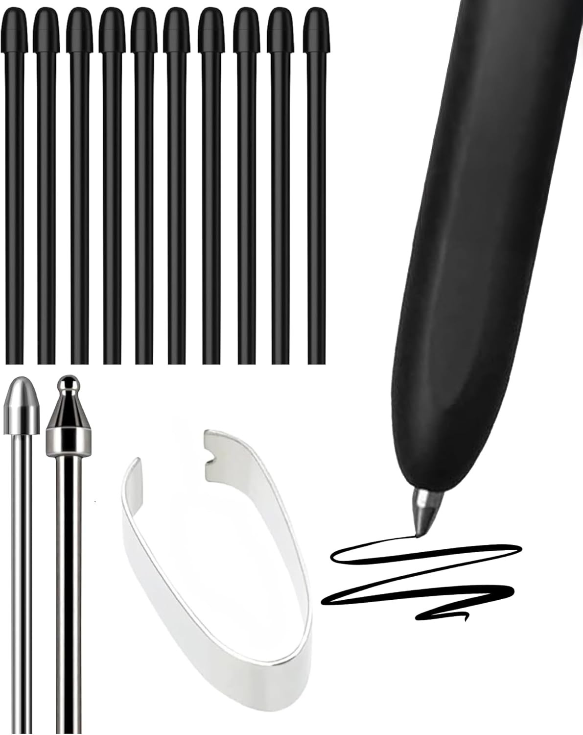 Soft Metal Nibs Tips Replacement For Samsung Galaxy Tab S10 Ultra Spen Black 