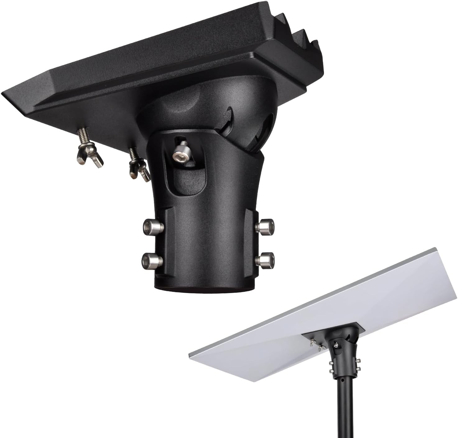 Adjustable Pipe Adapter for Starlink Gen 3/Standard 4/4X Dish,Black | Pole Mount
