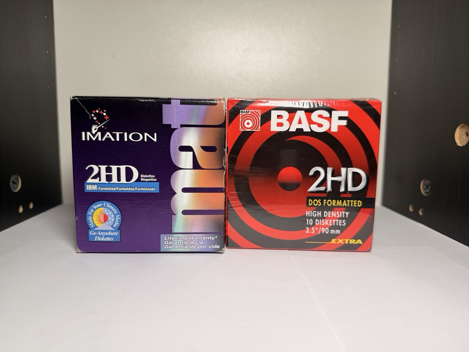 Imation + BASF 3.5 Floppy Disks 2HD Diskettes IBM/DOS Formatted 25 + 10 Pack
