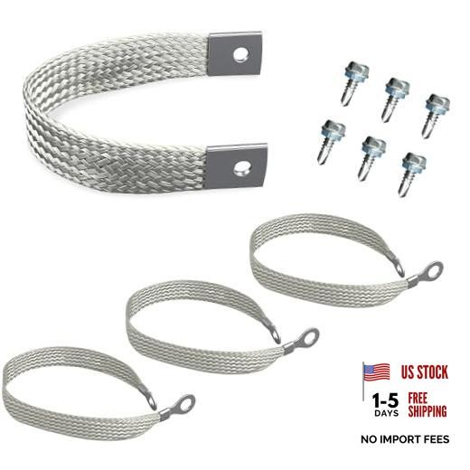 4 Pcs 40140 Engine Braided Ground Strap Starter Chasis Body Frame Grounding