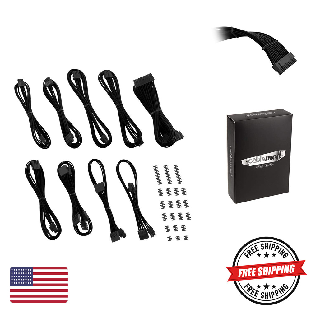 Sleeved Cable Kit CableMod ModFlex Black EVGA G/G+ P/P+ T CM-EV2-CKIT-KK-R