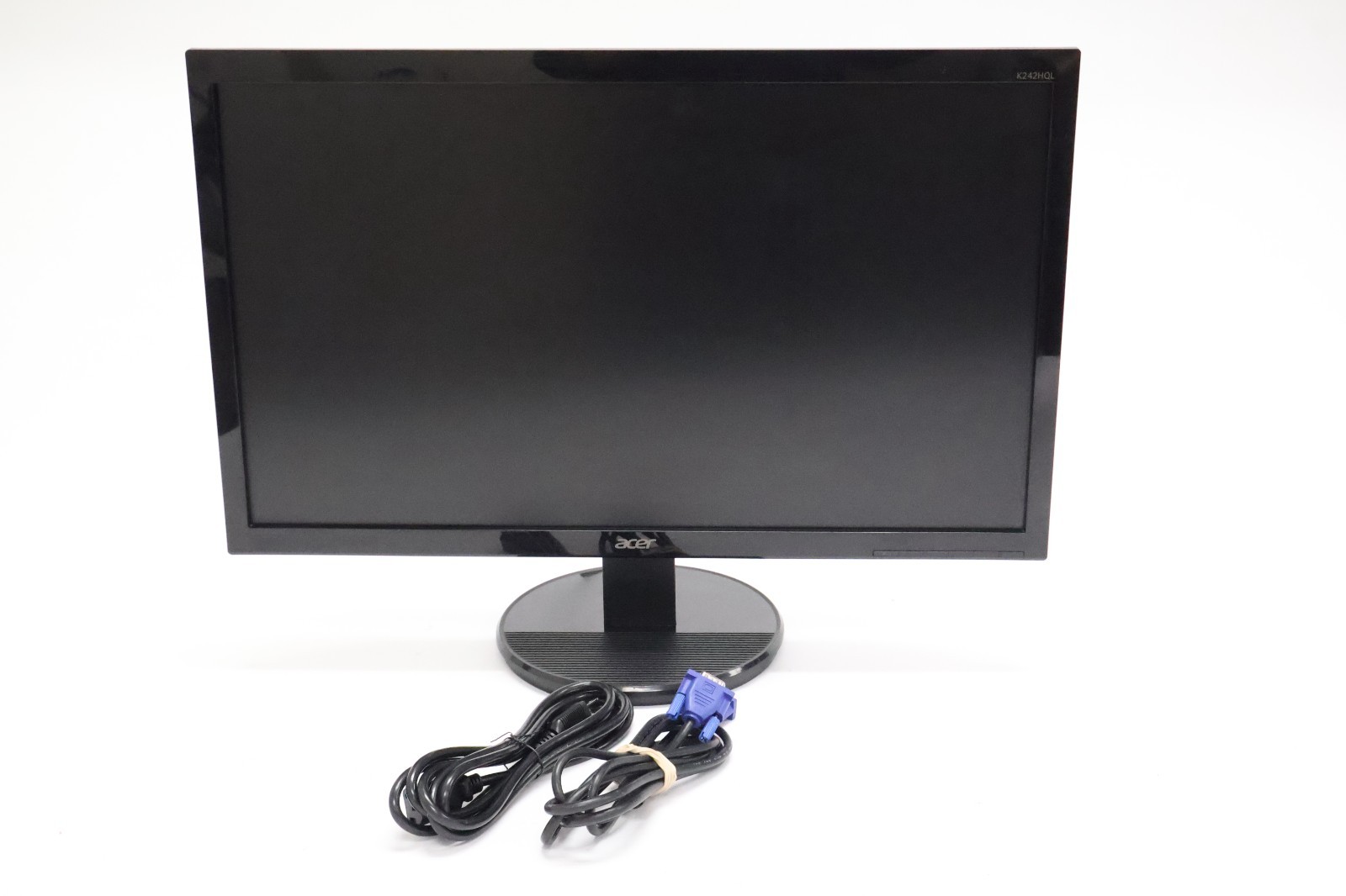 Acer K242HQL 23.6" LCD Monitor - DVI, VGA, Power Cables - Tested Working