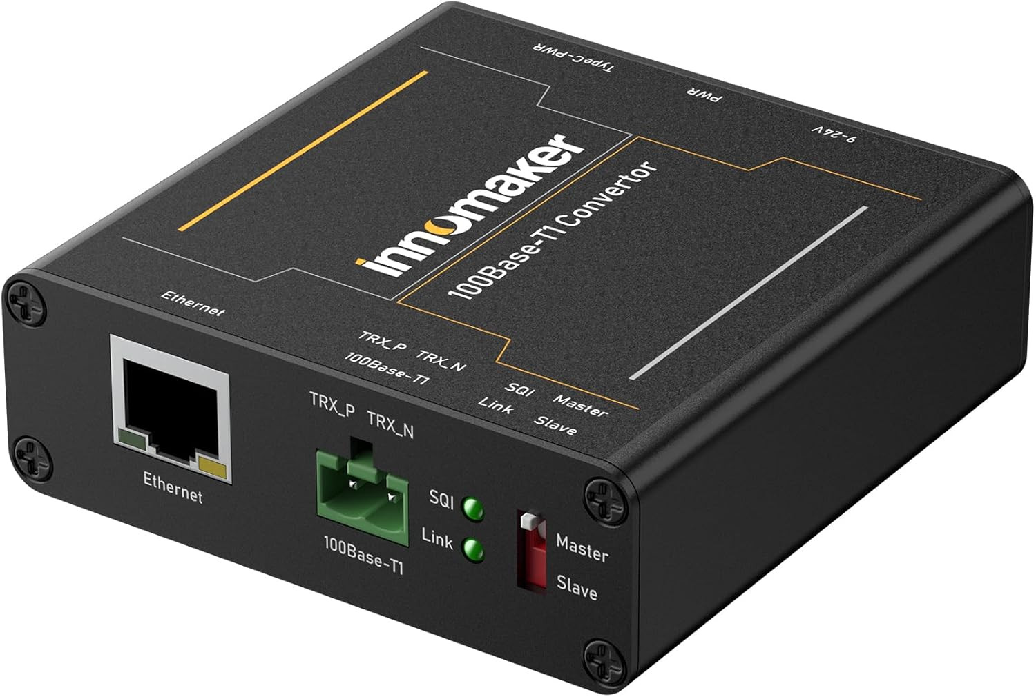 100BASE Ethernet Media Converter Device 2-Wire Ethernet 100BASE-T1 to Fast 100BA