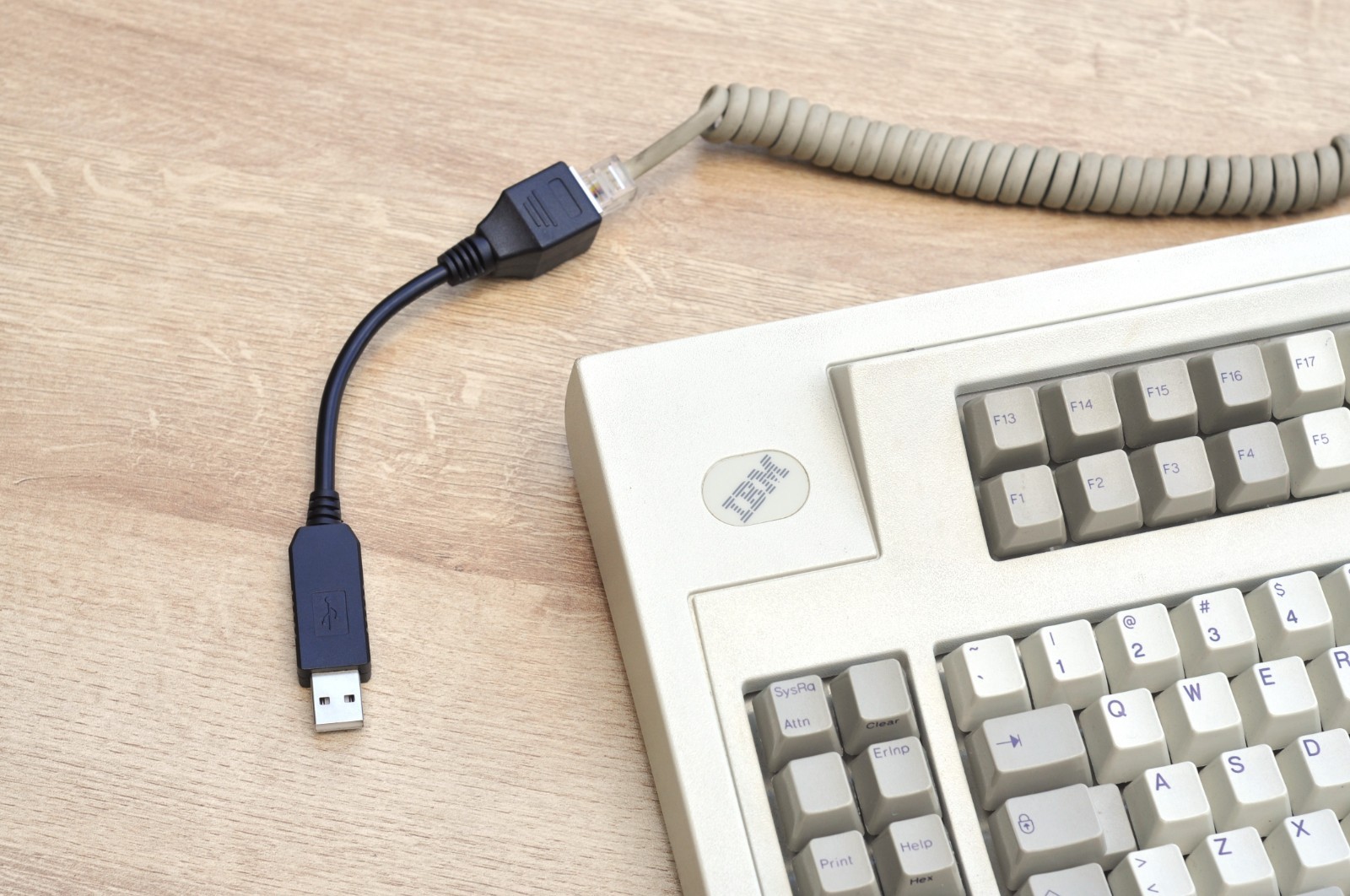 tinkerBOY IBM Terminal RJ45 Keyboard to USB Converter - QMK Firmware w/ VIAL