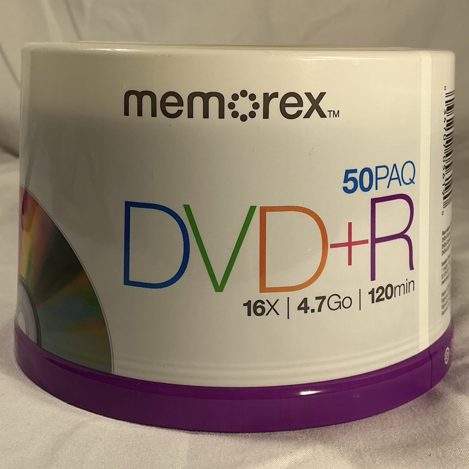 Memorex DVD+R 16X 4.7 Go 120 Min 50 Pack (Factory Sealed) New