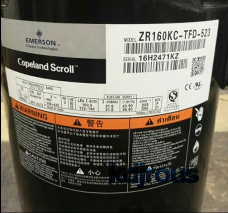 1PCS Copeland Scroll compressor ZR160KCE-TFD-523 Expedited shipping FedEx/DHL