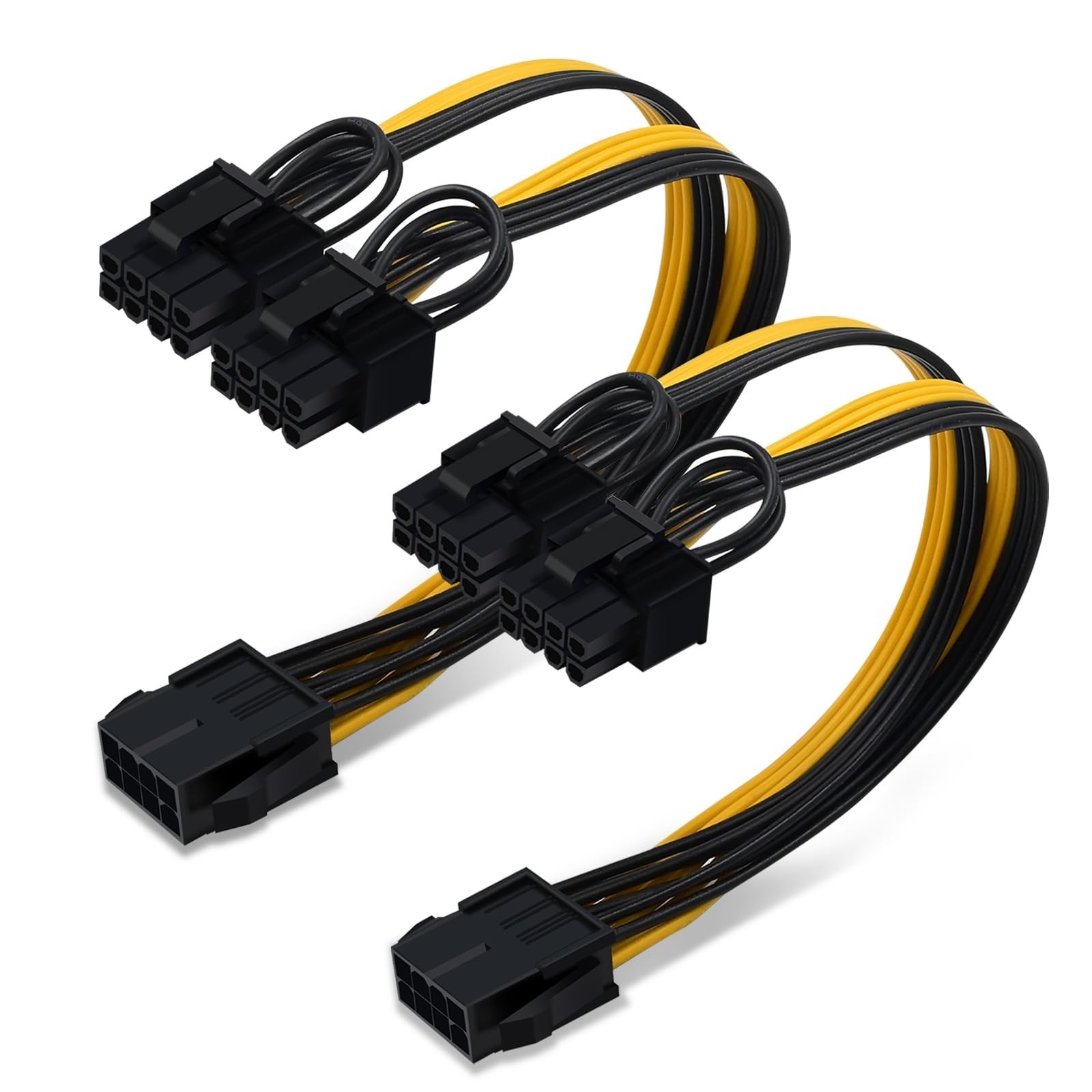 COMeap (2-Pack) CPU to GPU, CPU 8 Pin Female to Dual PCIe 8 Pin (6+2) Male Sp...