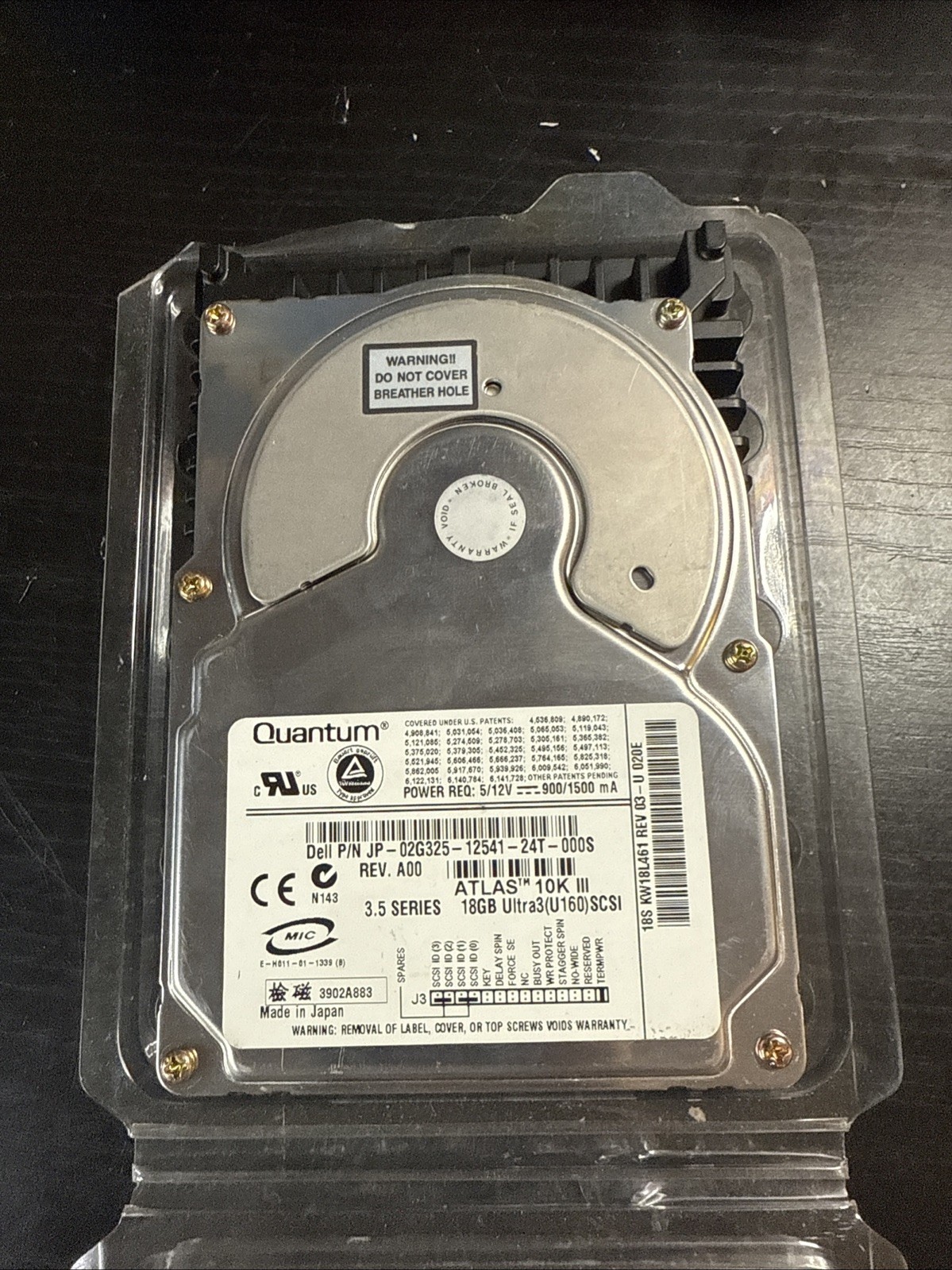 MAXTOR ATLAS 10K III 4M060 36GB 80PIN SCA SERVER U320 HOT SWAP SCSI HARD DRIVE