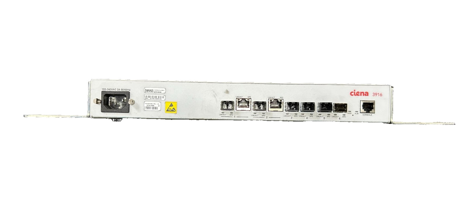 Ciena 170-3916-900 Service Delivery Switch w/ Rack Ears 100-240VAC 2A 50/60Hz