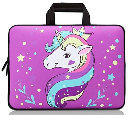 Universal 7-9 inch Kids Tablet Sleeve Ultra-Portable, Neoprene Purple Unicorn
