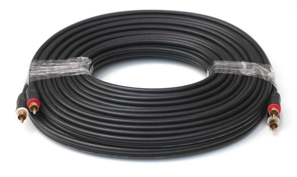 Professional Dual Audio Cable 50FT RCA-M RCA-M Shielded