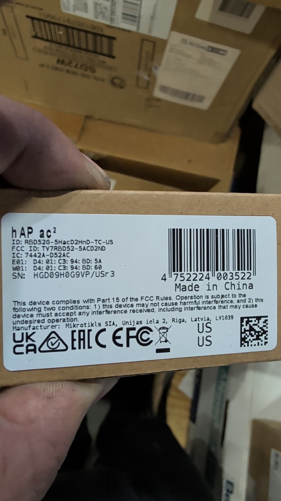 MikroTik RBD52G-5HacD2HnD-TC-US hAP ac² New