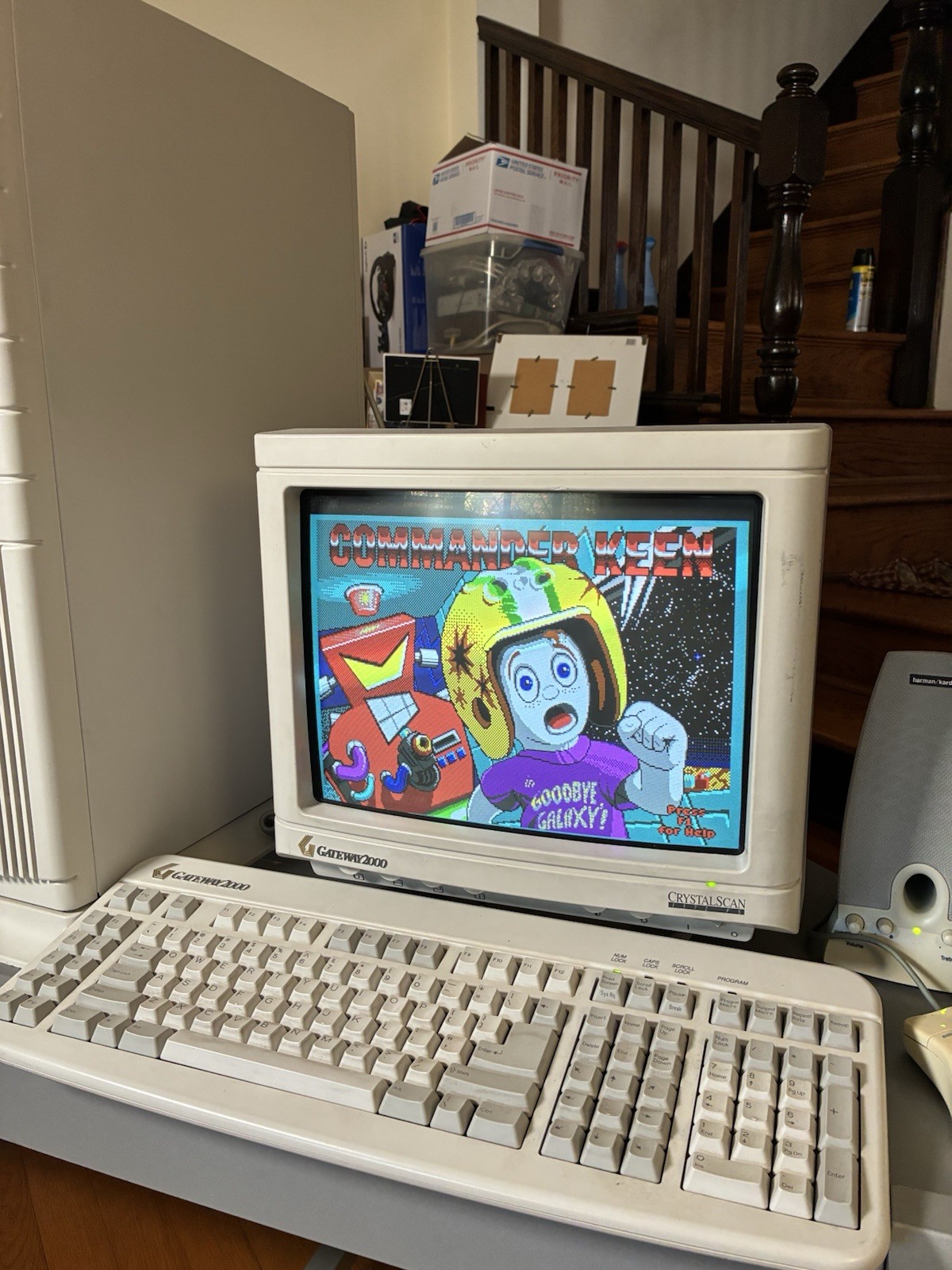 Vintage Computer Gateway 2000 486DX Big Tower 1993 With Matching Monitor