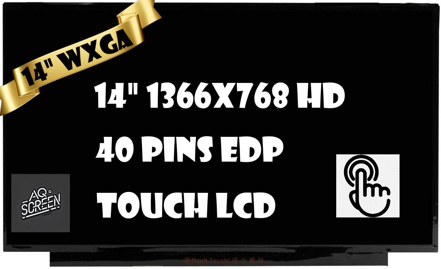 NT140WHM-T04 V8.1 LCD LED Screen 14" HD On-Cell Touch Display 40 pins Panel New