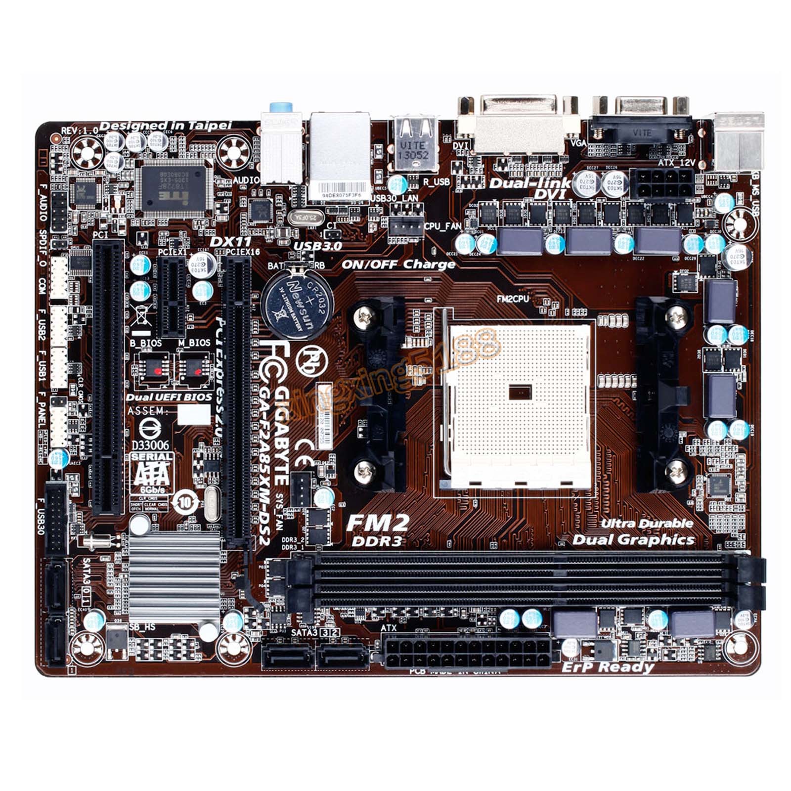 GIGABYTE GA-F2A85XM-DS2 for AMD A85X Socket FM2 Micro ATX Motherboard DDR3 64GB