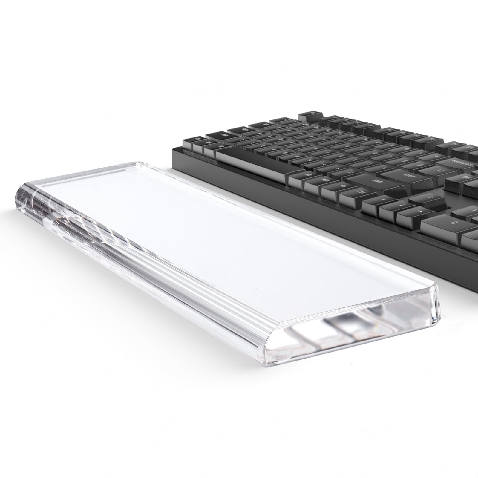 Ergonomic Clear Acrylic Keyboard Wrist Rest Palm Pad NonSlip Base