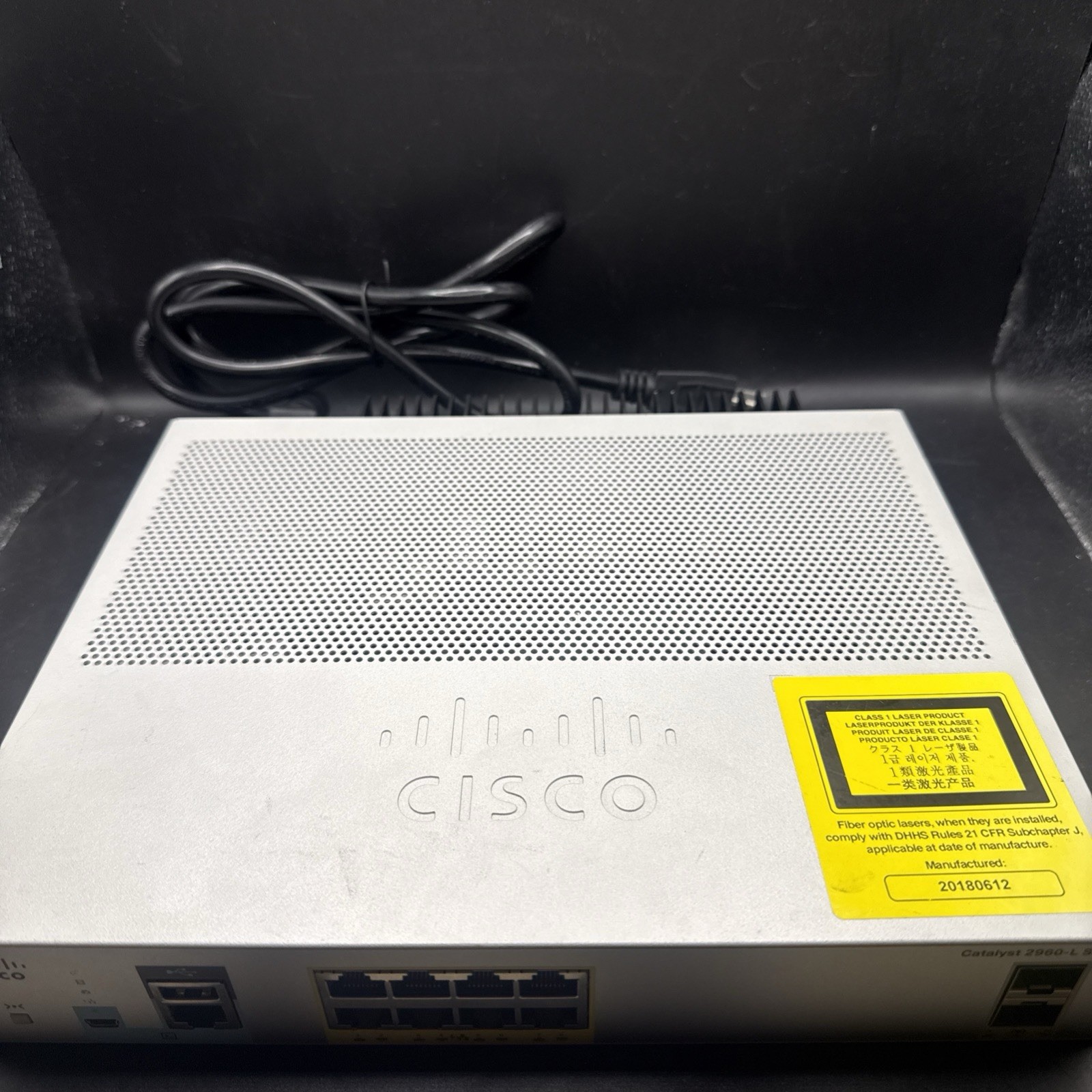 Cisco Catalyst  WS-C2960L-8PS-LL  8Port  Gigabit PoE 2Port GbE SFP Switch w/PWR