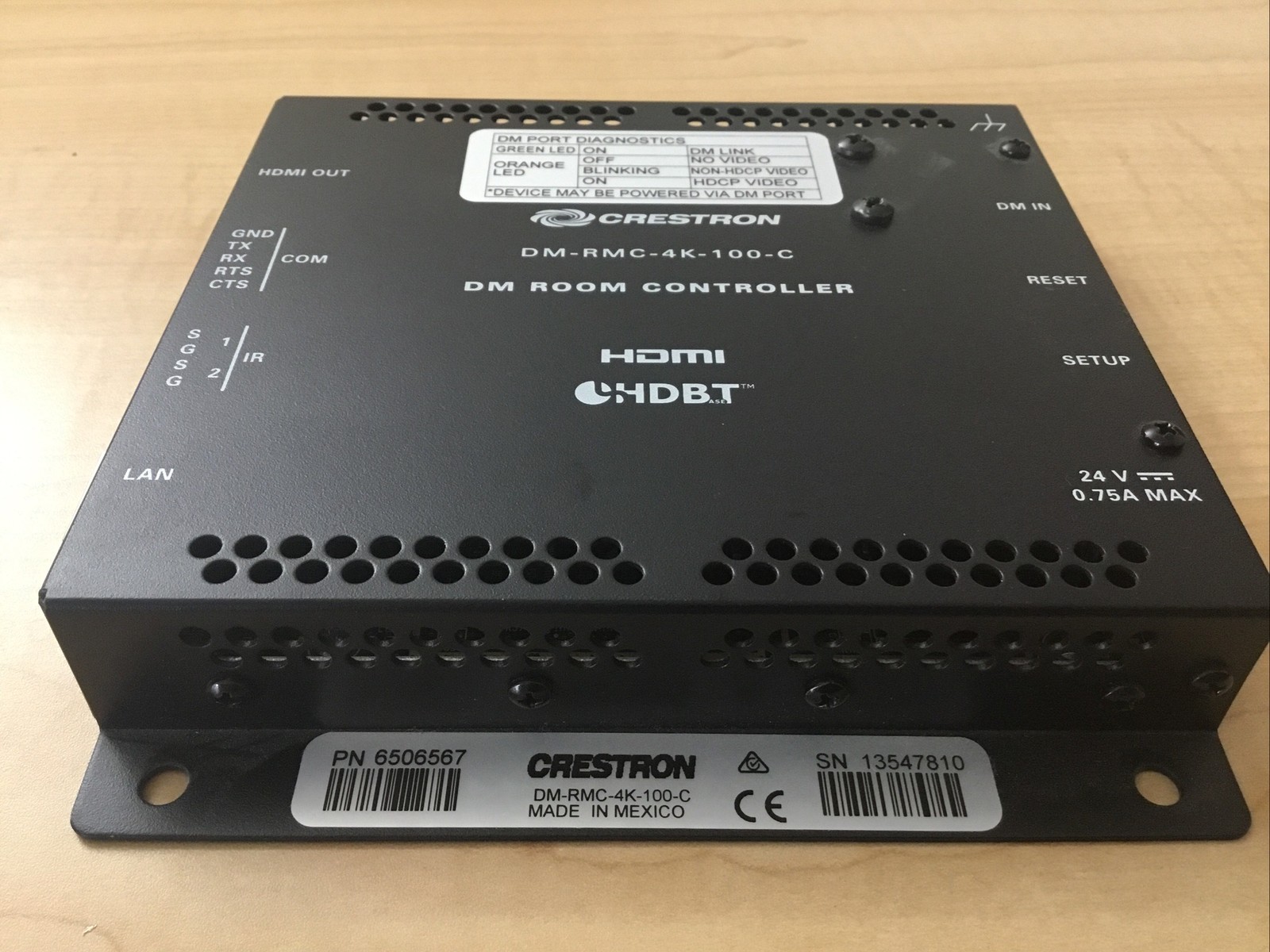 Crestron DM-RMC-4K-100-C 4K DigitalMedia Room Controller - No Power Supply