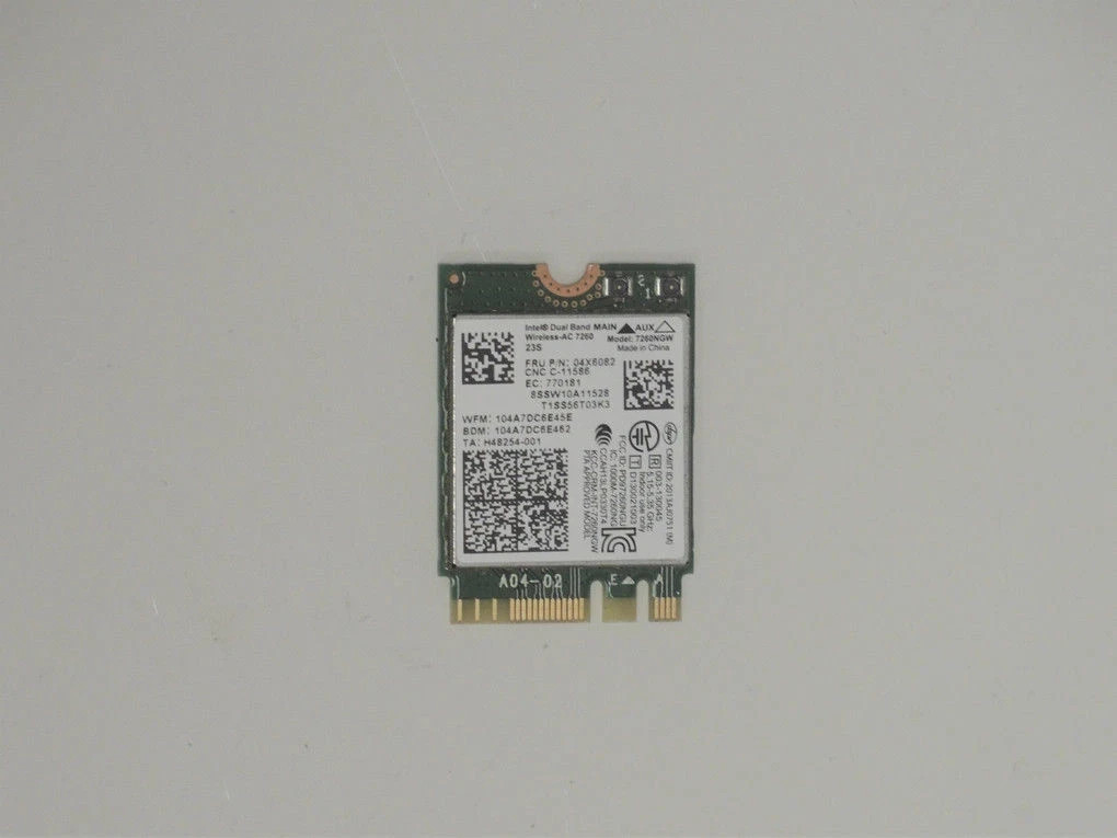 Intel Dual Band Wireless-AC 7260AC WiFi Card 04X6082 04X6007 04W3806 for Lenovo