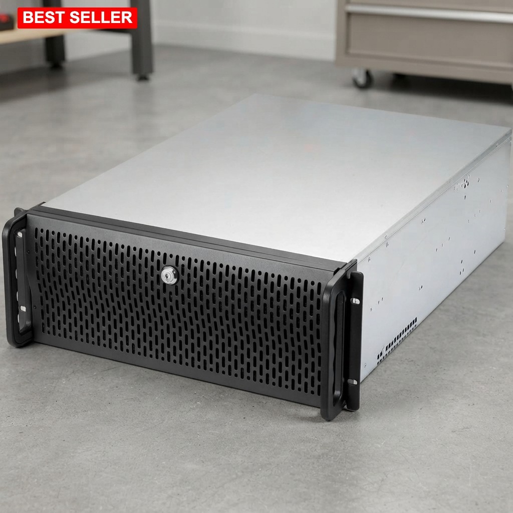 Server Chassis Rackmount 4U 15 Bays E-ATX Expandable Aluminum Black