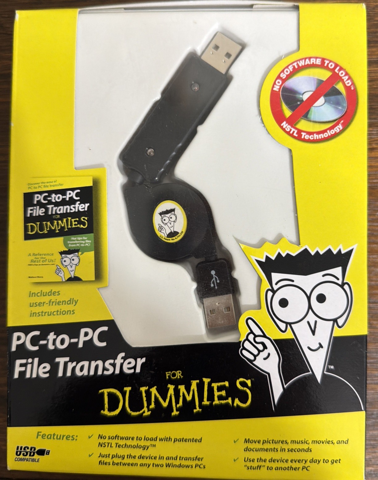 Vintage Pc to Pc File Transfer for Dummies with Retractable Cables
