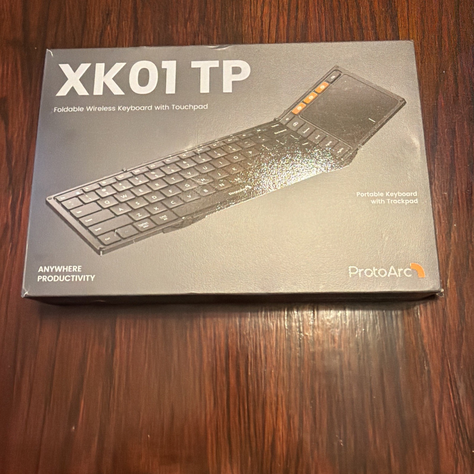 ProtoArc Foldable Keyboard with Touchpad, XK01 TP Folding Portable Keyboard