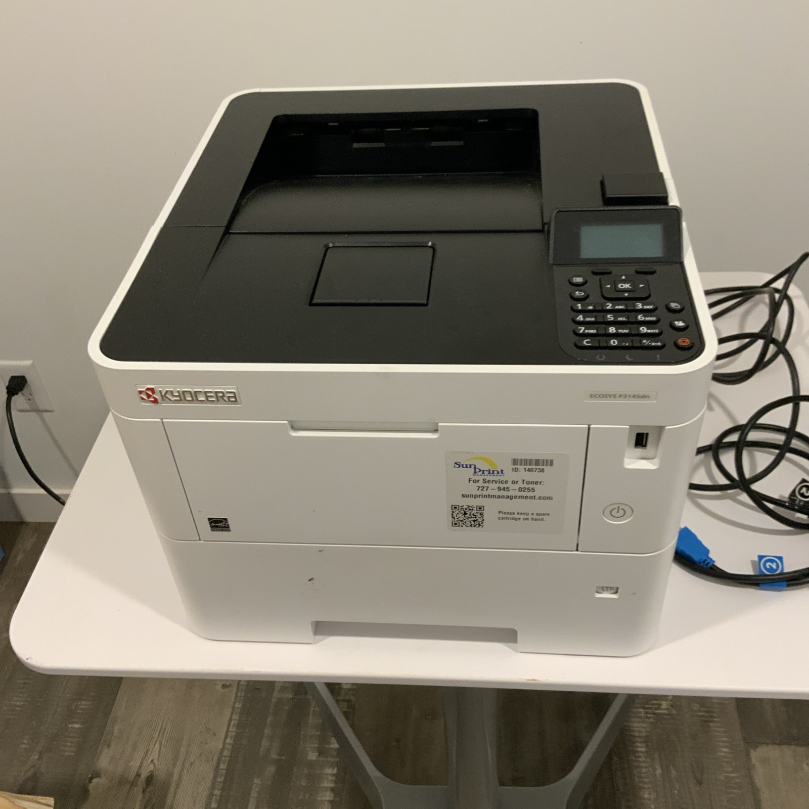 Kyocera ECOSYS P3155DN A4 WORKGROUP PRINTER 55PPM LOW Count. In original box. 