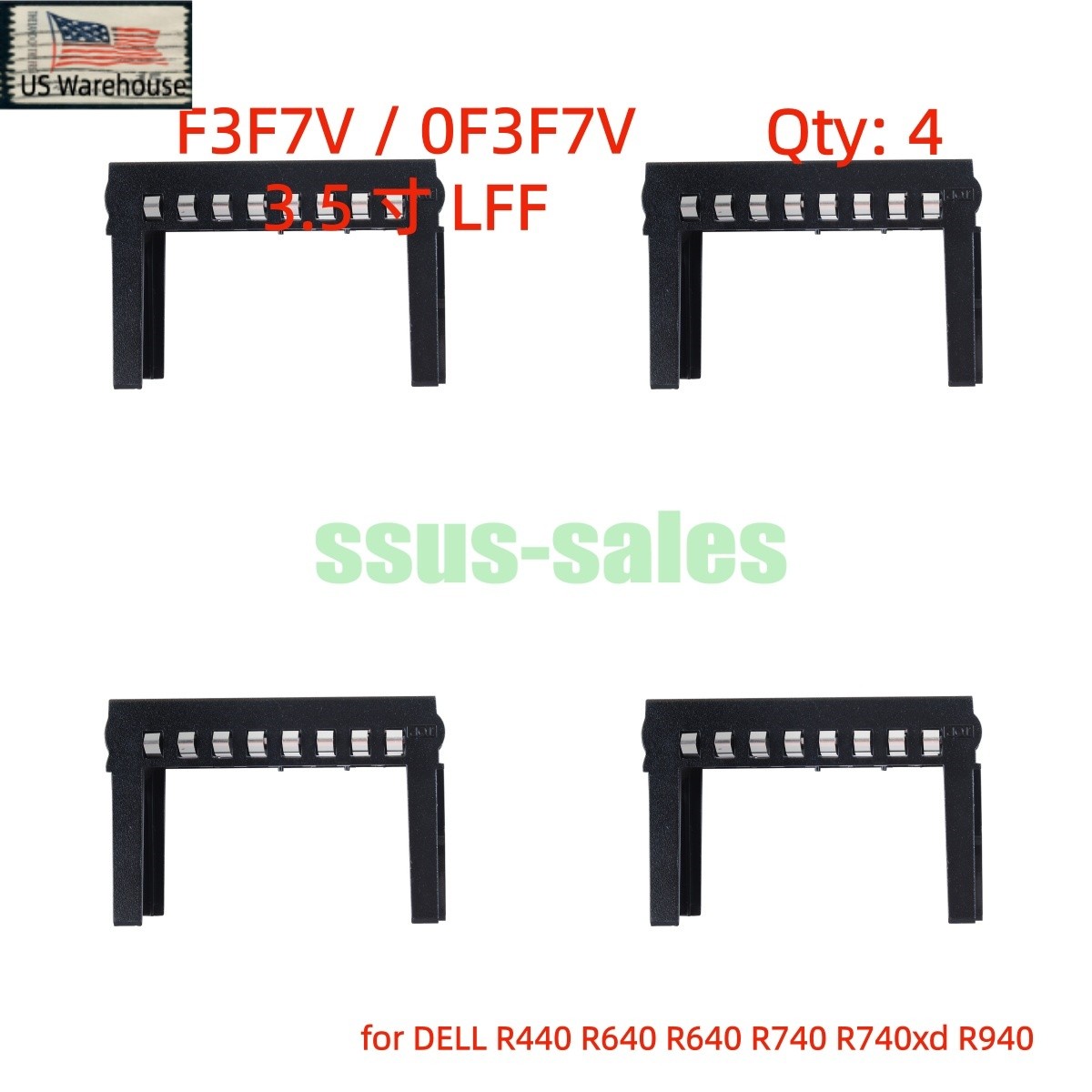 4PCS 3.5" LFF HDD Blank Filler For Dell 14G R440 R640 R740 R740xd R940 0F3F7V