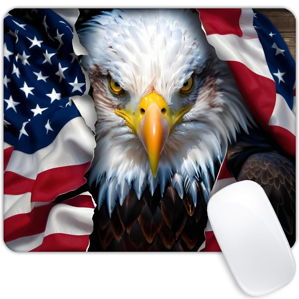 American Eagle Flag Mouse pad Customized Mousepad Non-Slip Rubber Base Mouse Pad