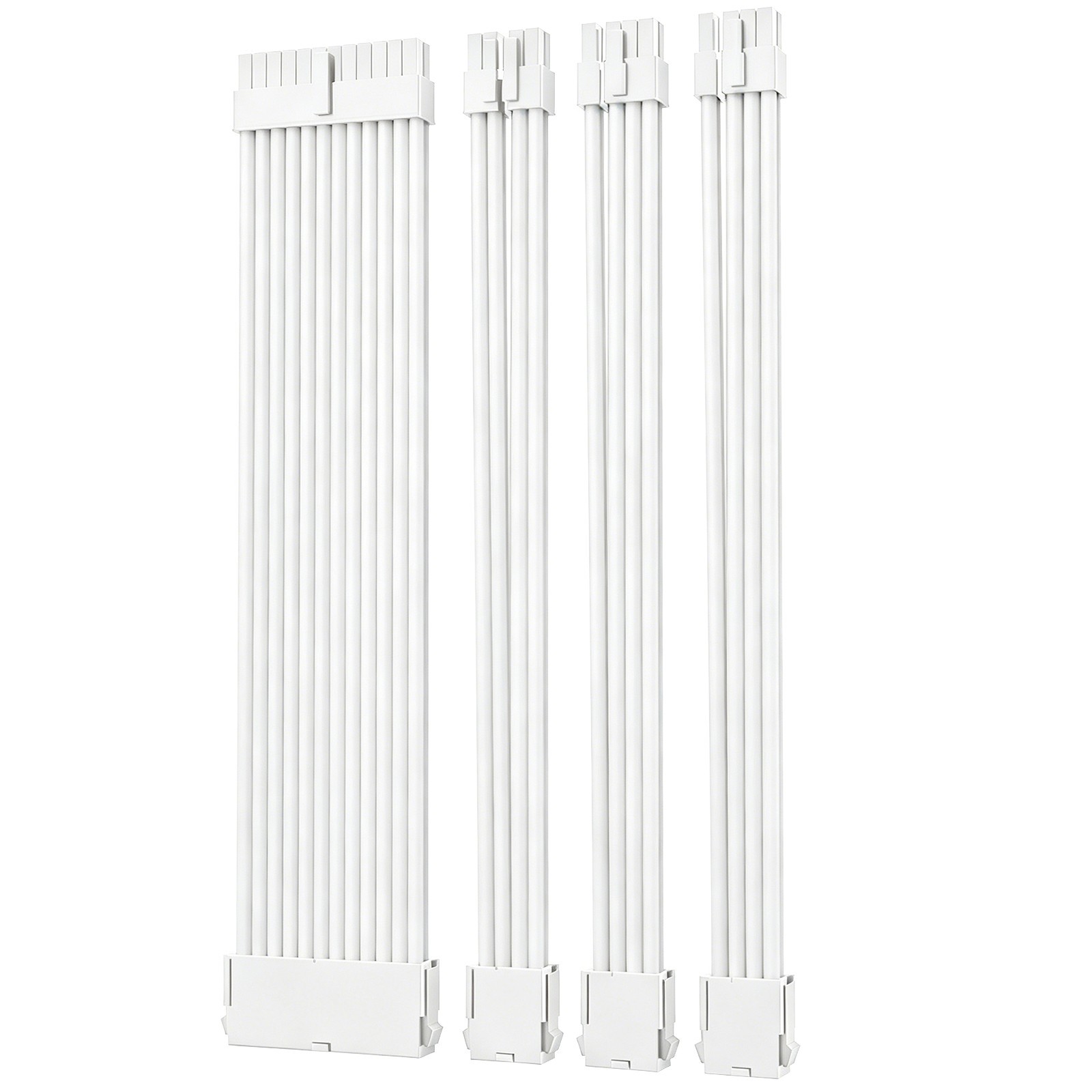 PSU Cable Extension Kit White 18AWG, 24Pin & 4+4Pin CPU & 2x6+2Pin PCIE GPU Cord