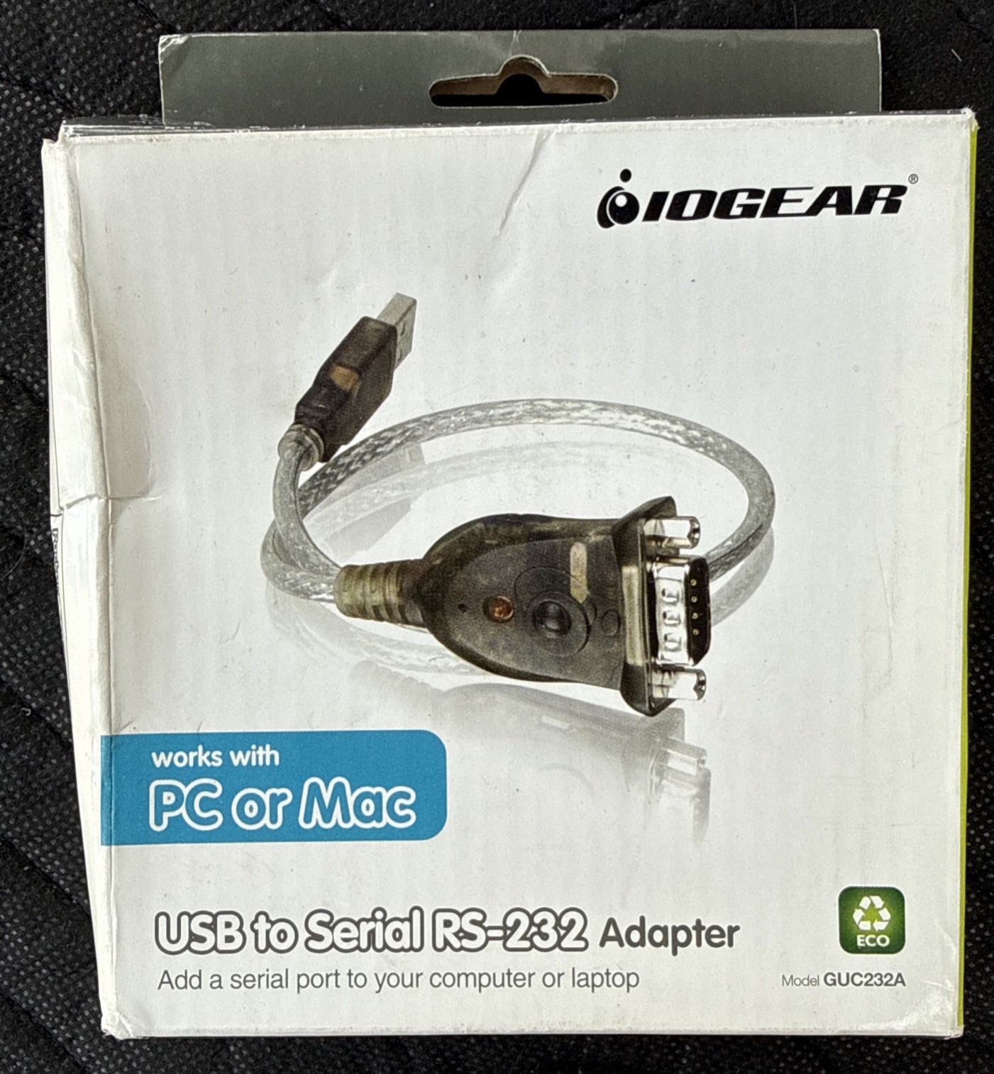 IOGEAR Model GUC232A 16" USB to Serial RS-232 Adapter - NEW