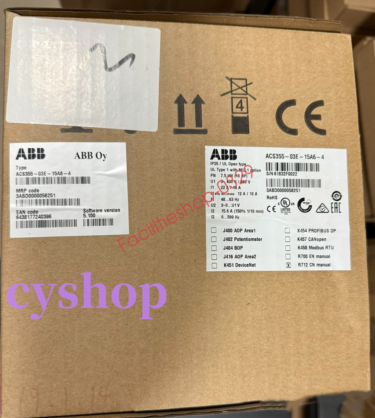 1PC New ABB ACS355-03E-15A6-4 Controller Fast shipping DHL/FedEx