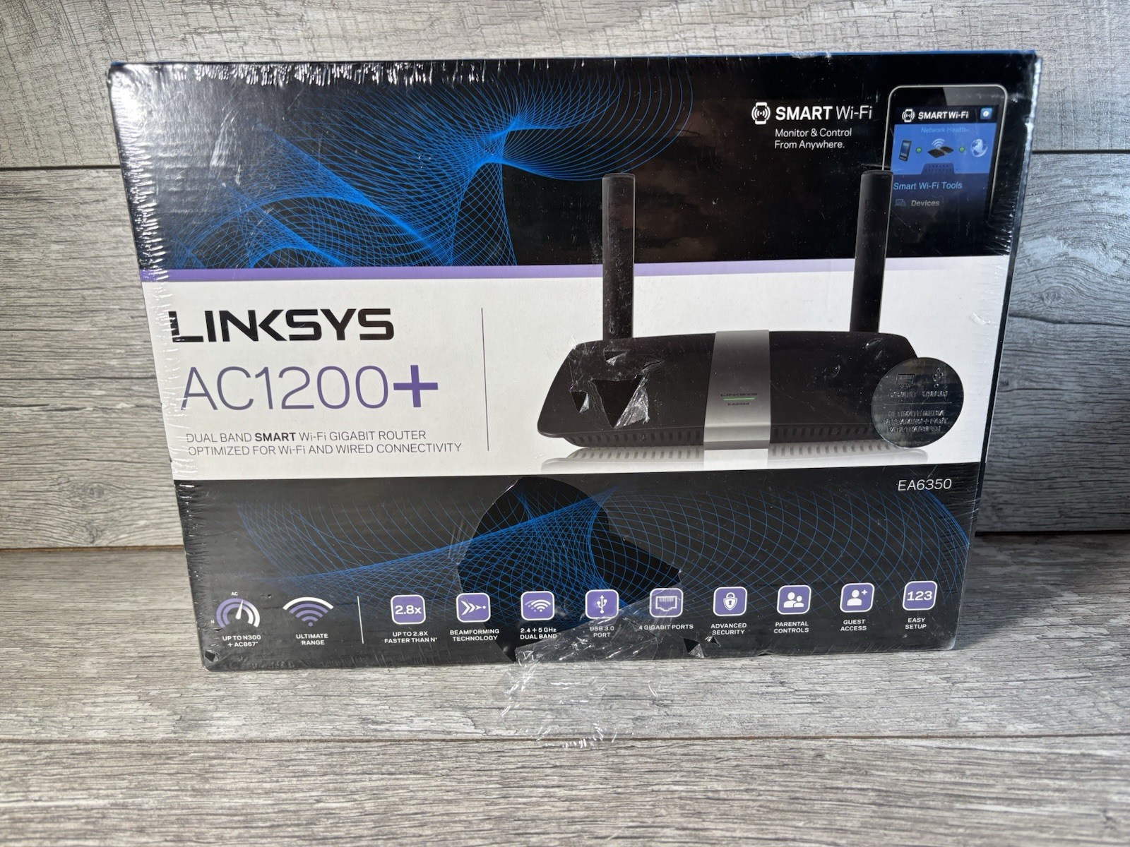 NEW Linksys AC1200+ Dual-Band Smart Wi-Fi Router - EA6350
