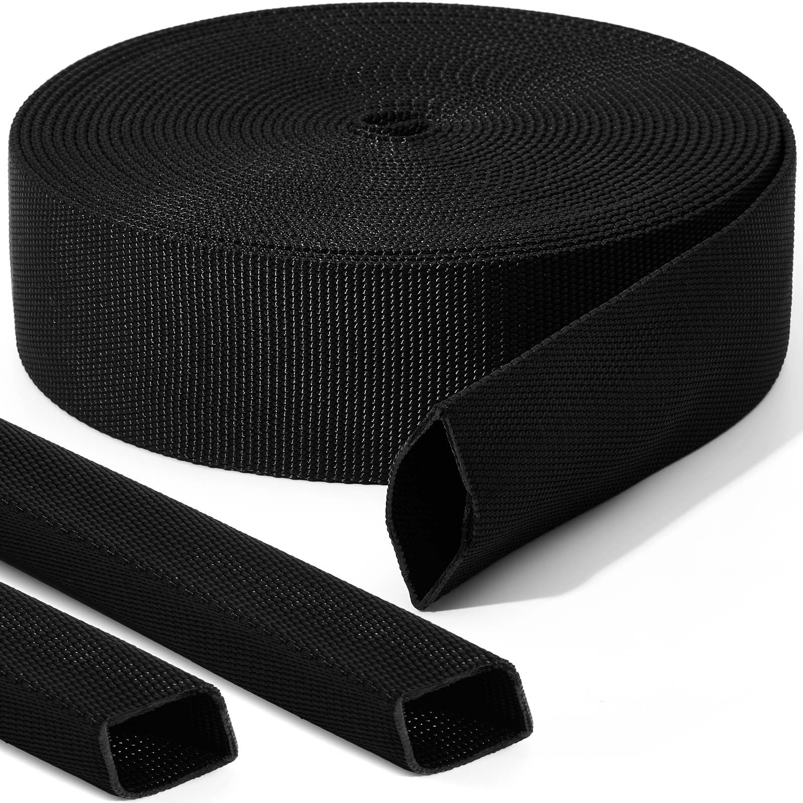 26 Ft Nylon Braided Hose Protector Sleeve 1.5 Inch Id Abrasion Resistant