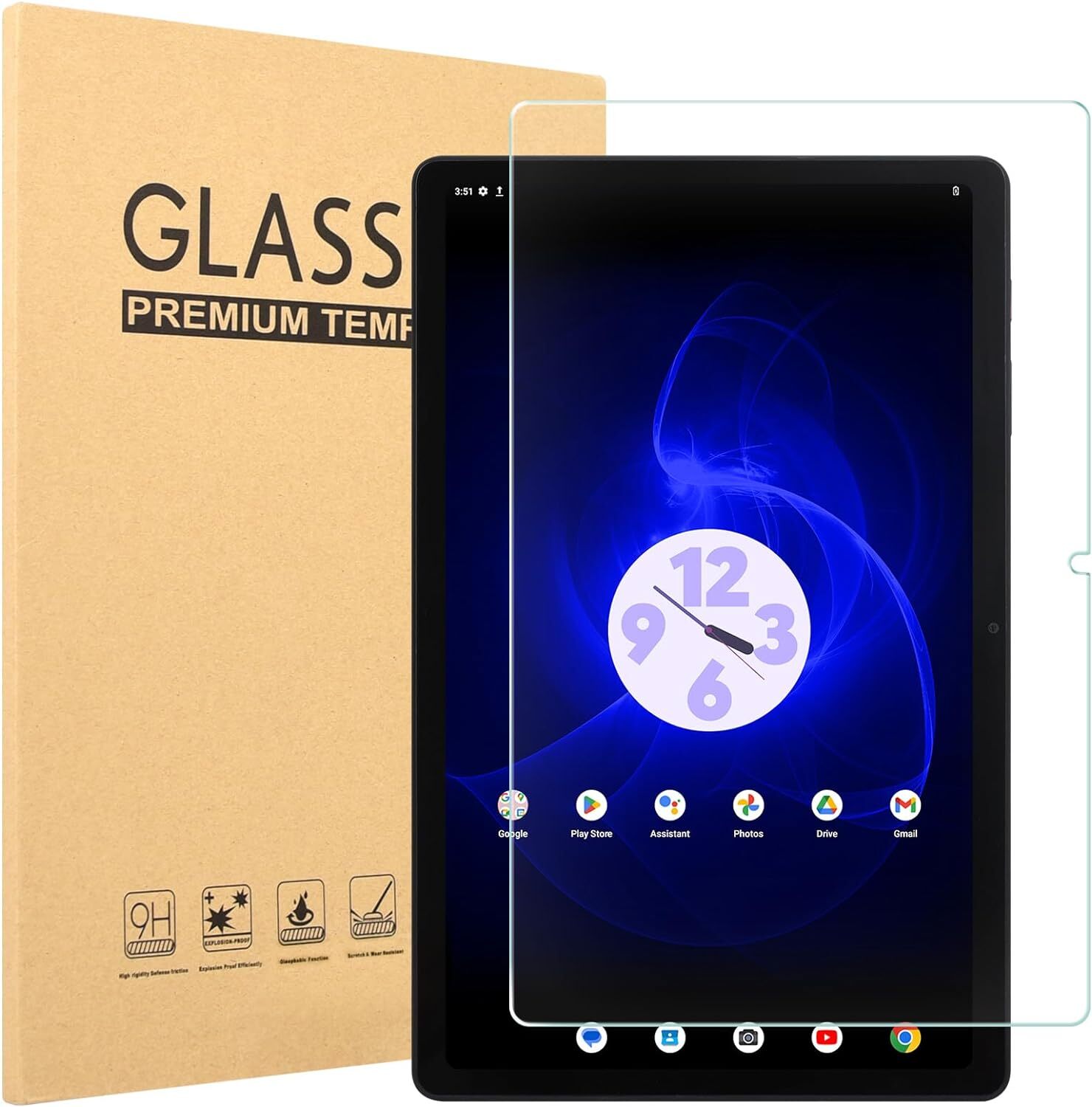 FOR TCL TABMAX 10.4 CASE FRIENDLY TEMPERED GLASS SCREEN PROTECTOR SAVER HD FILMS