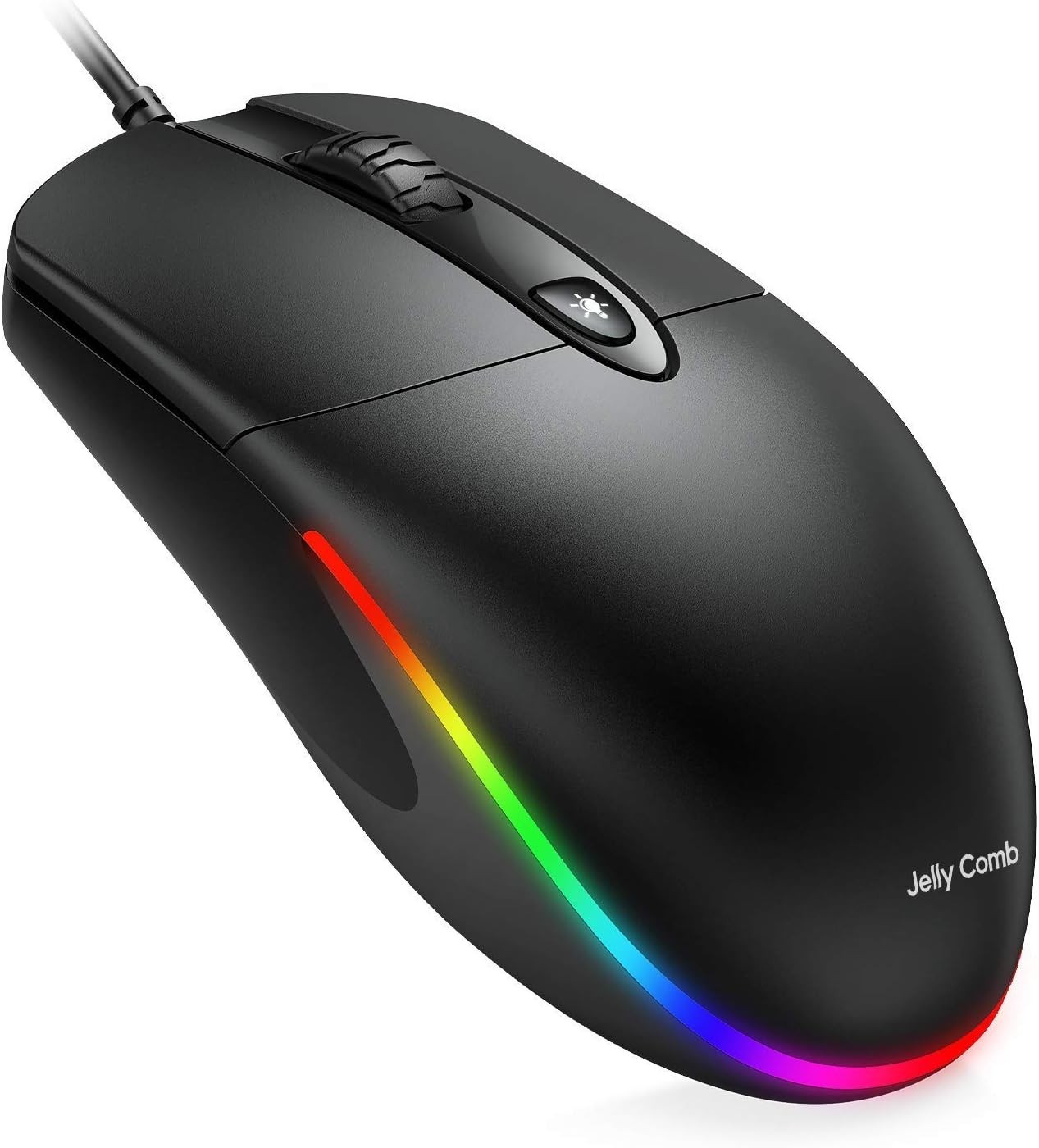 Jelly Comb RGB Optical Computer Mouse, 1600 DPI USB