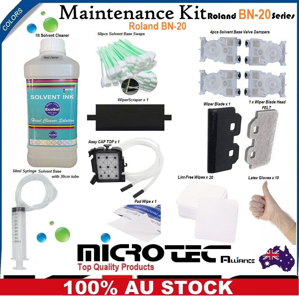 Maintenance Kit Compatible for Roland BN-20 Cleaning Kit for Solvent INK Printer