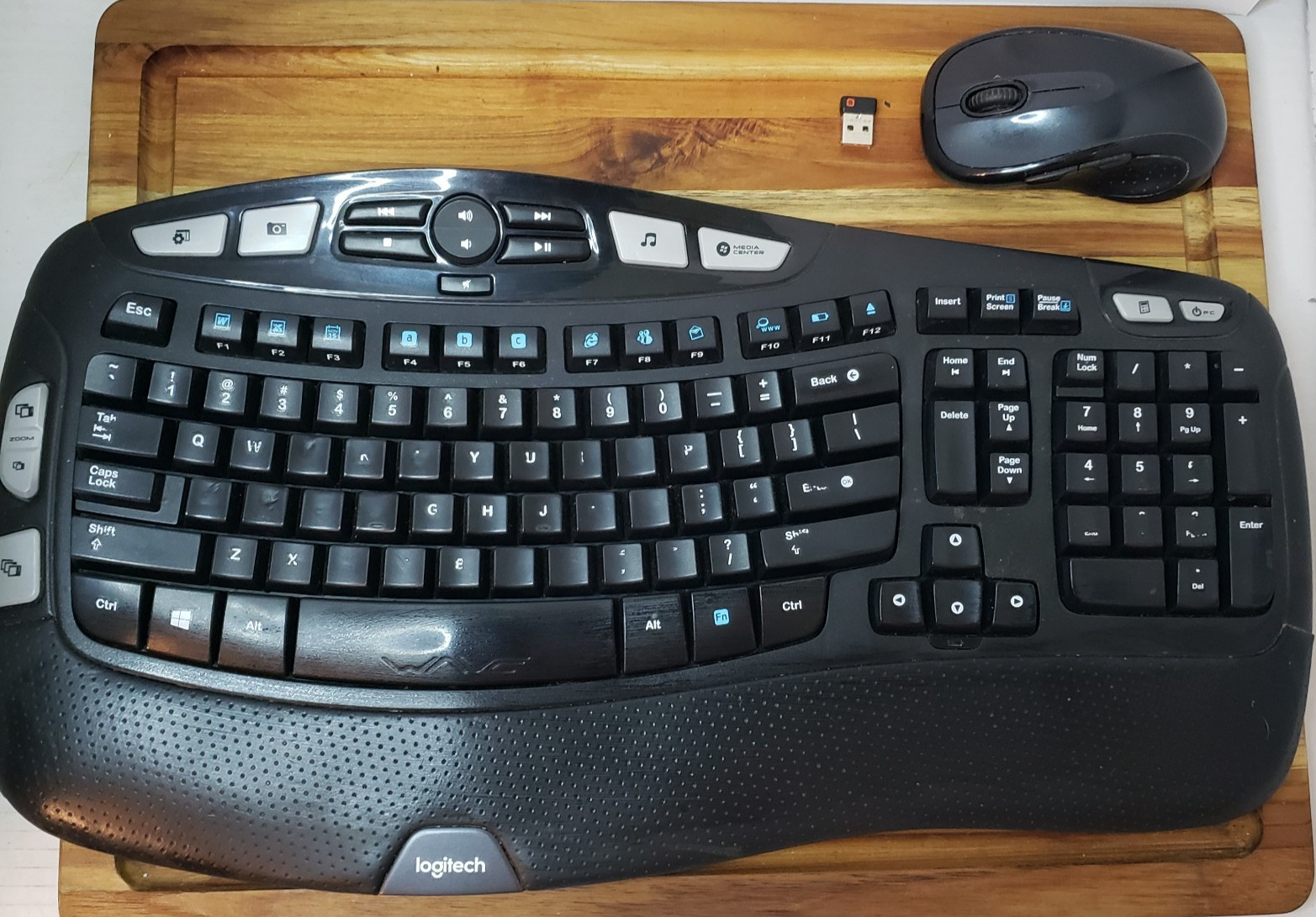Logitech MK550 Wireless Ergonomic Wave Keyboard K350 M510 Mouse Unifying USB