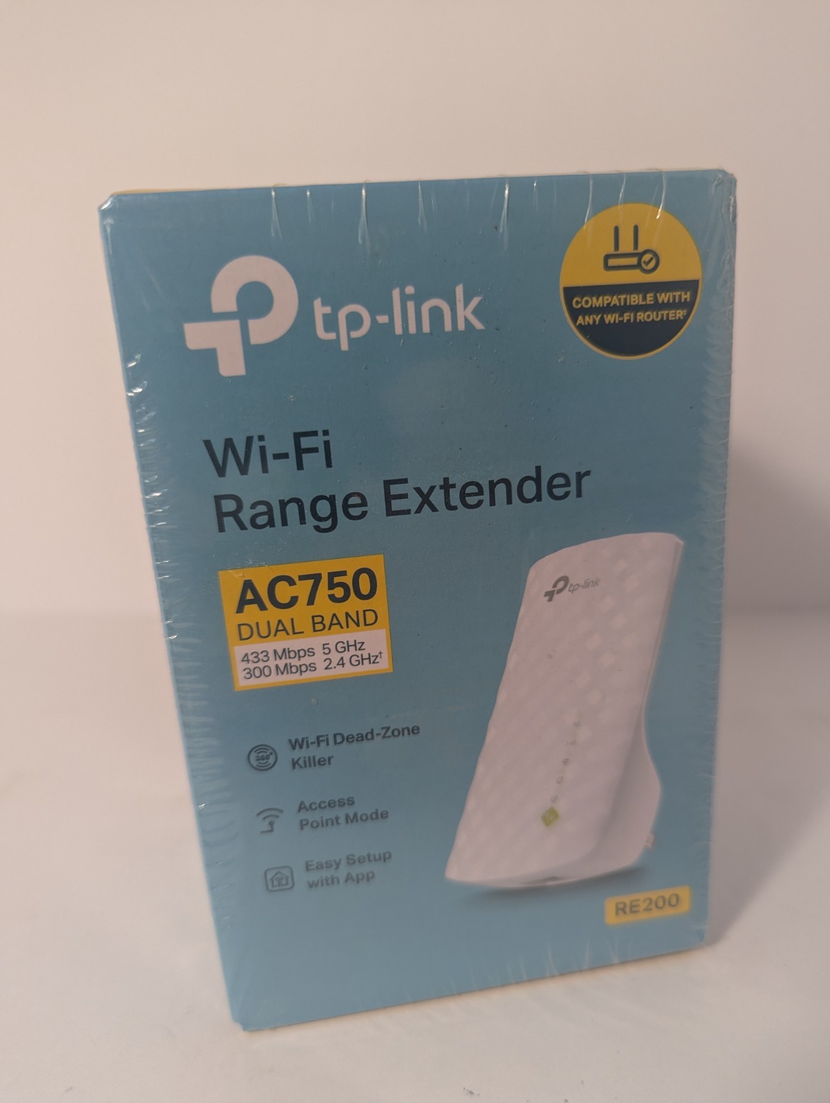 TP-Link RE200 AC750 Dual Band Wi-Fi Range Extender Access Point Mode White - New