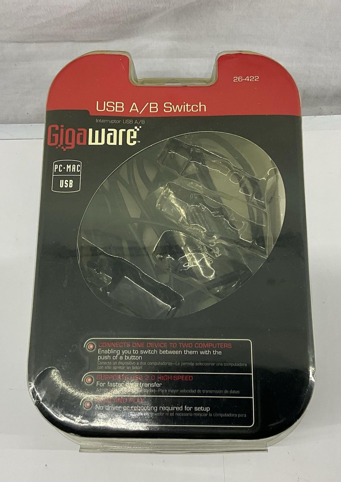 Gigaware USB A/B Switch for PC or MAC