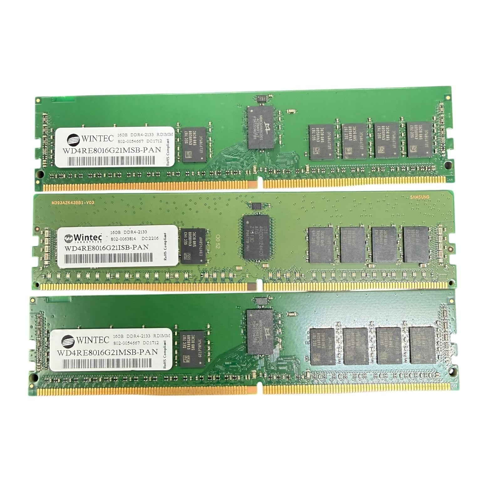 3X 16GB Wintec DDR4-2133 2133MHZ Server Memory