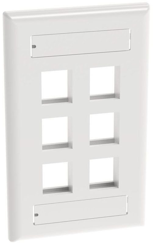 Panduit NK6FWHY NetKey 6 Port Single Gang Flush Mount Vertical (10 Pack)