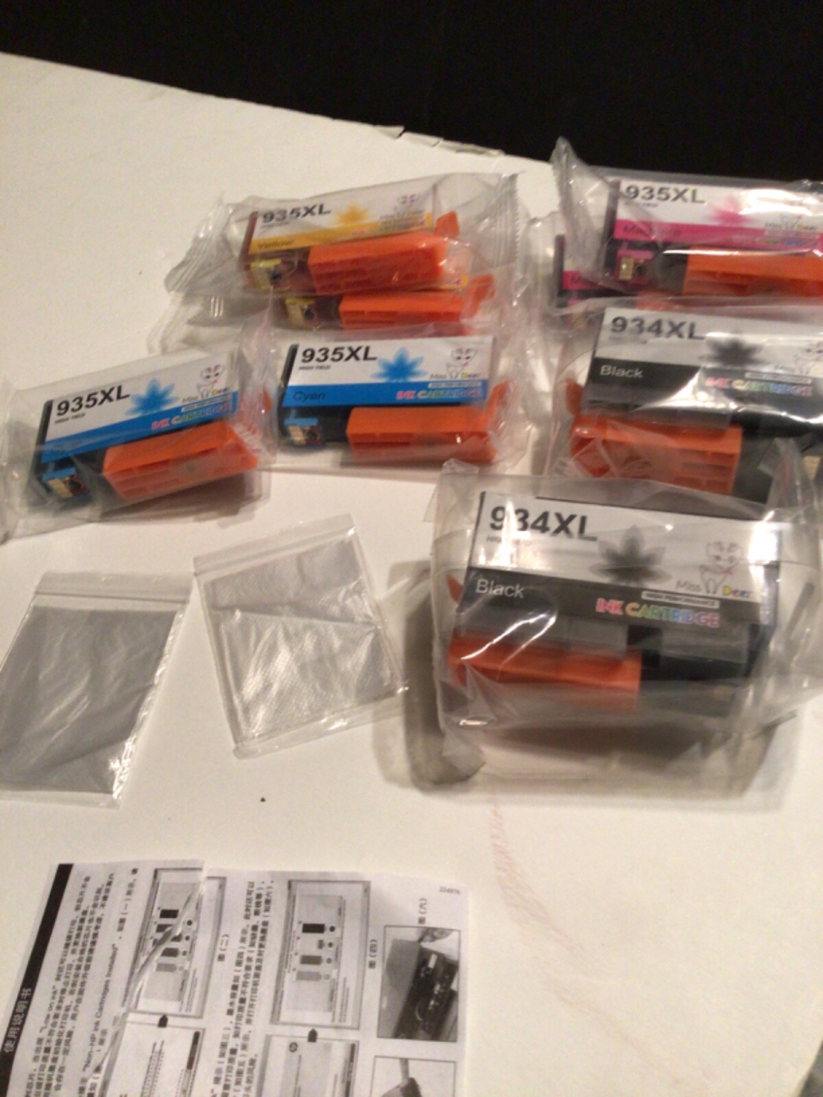8-pack / 2-sets: Miss Deer Compatible Ink Cartridge Replacements HP 934XL 935XL