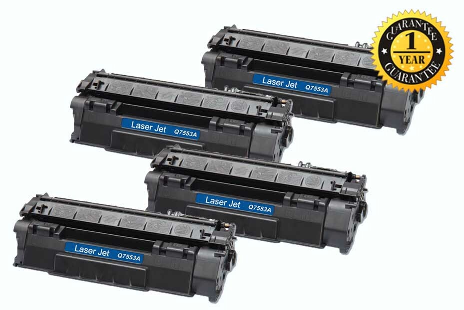 4PK Q7553A 53A Compatible Toner for HP Laserjet P2015 P2015dn P2014 M2727 1320n